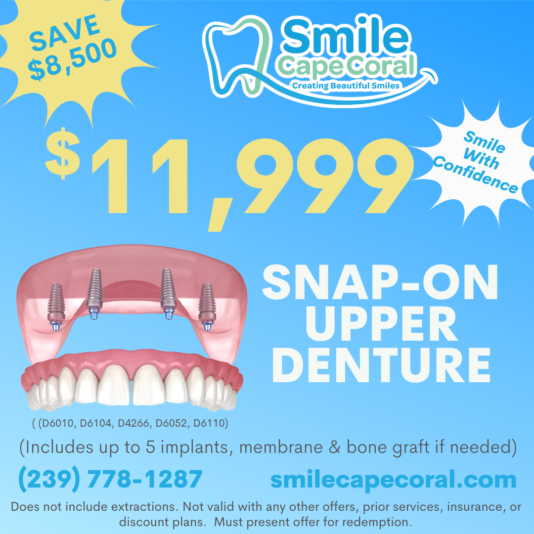 $11999 snap on upper denture special